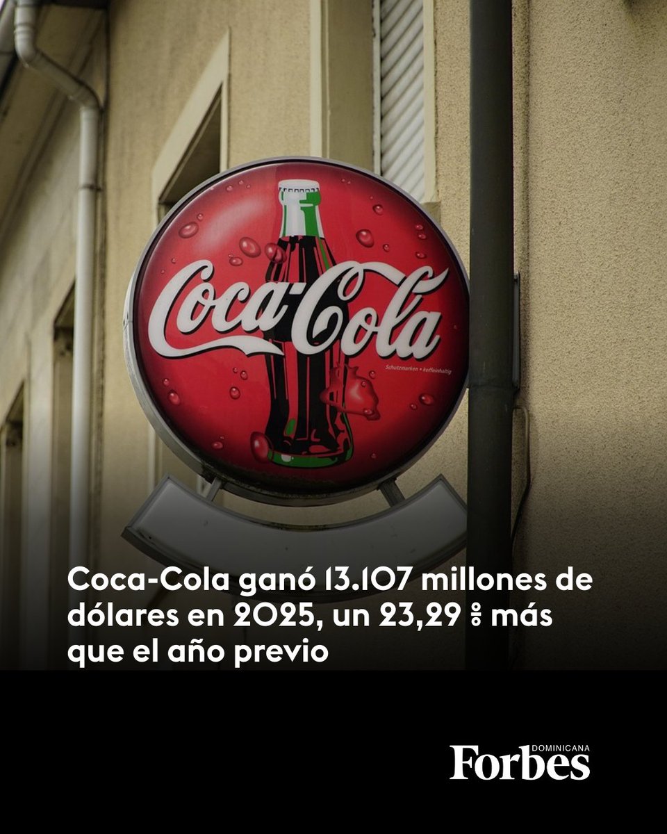 📈 The Coca-Cola Company obtuvo un beneficio de 13.107 millones de dólares (unos 11.100 millones de euros) en 2025, un 23,29% más que el año anterior, según anunció la compañía este martes.

🔗La nota: forbes.do/actualidad/coc…