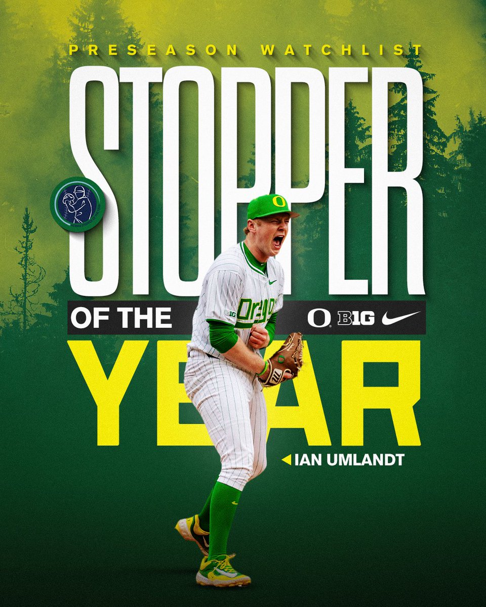 𝐋𝐨𝐜𝐤 𝐃𝐨𝐰𝐧

<a href="/ianumlandt/">Ian Umlandt</a> earned a spot on the 2026 <a href="/NCBWA/">NCBWA</a> Stopper of the Year preseason watch list after a fantastic junior season on the bump. #GoDucks