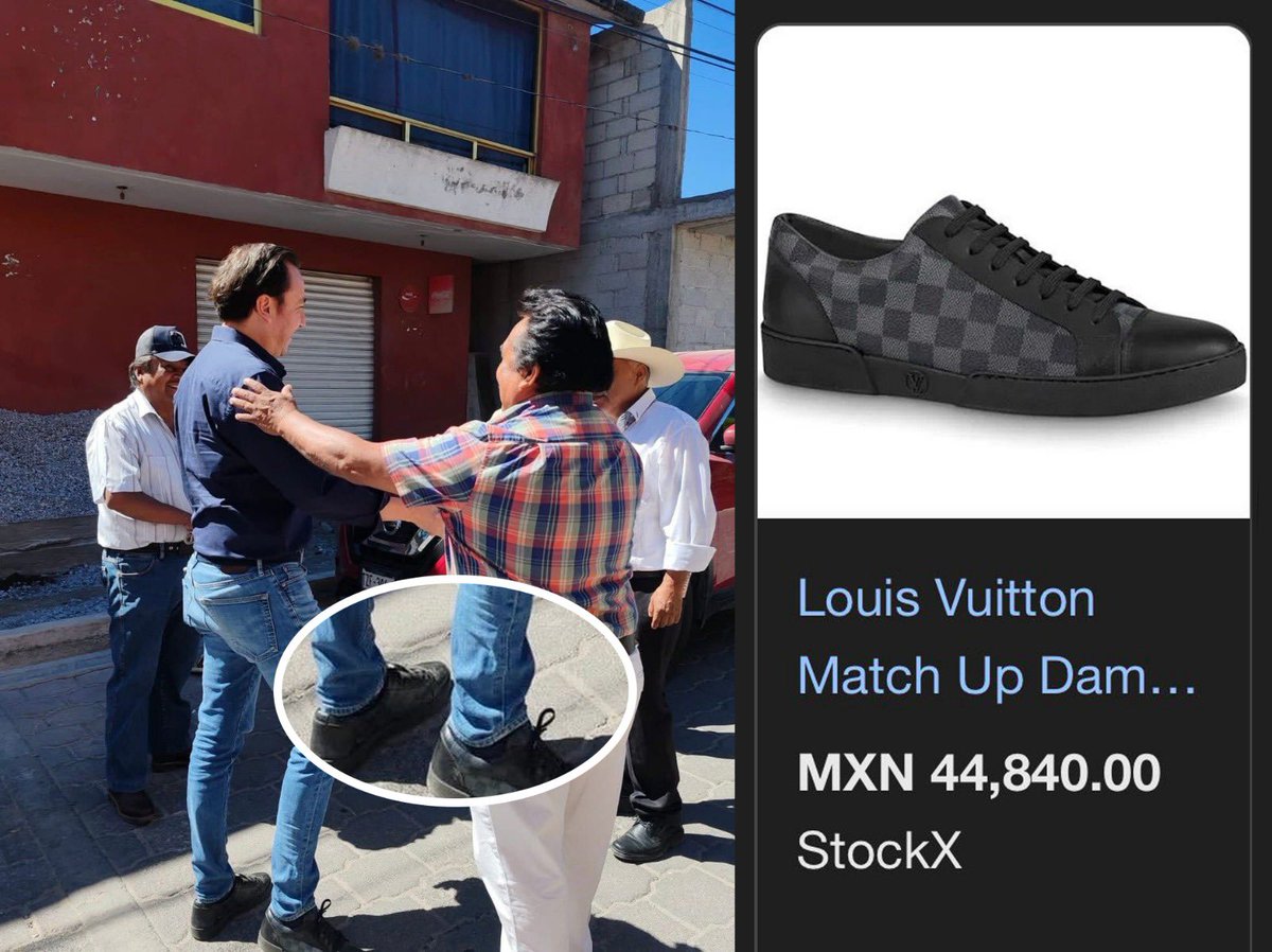 Así recorre el diputado federal por <a href="/PartidoMorenaMx/">Morena</a> Nacho Mier Jr, hijo del coordinador de la bancada en el senado <a href="/NachoMierV/">Ignacio Mier Velazco</a>, las calles más pobres de su distrito. 

Así, con estos tenis Louis Vuitton de casi 45 mil pesotes.

Ya saben, austeridad republicana la del Junior