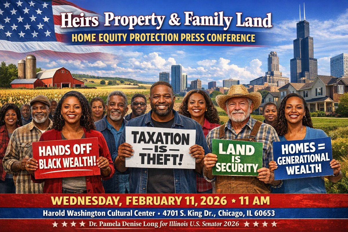 🚨🇺🇸 Have your property taxes increased in Illinois? Has your family lost homes in questionable partition sales or due to property tax sales? Do you have concerns with accountability in the civil court system's handling of property rights?

Join citizens from across the