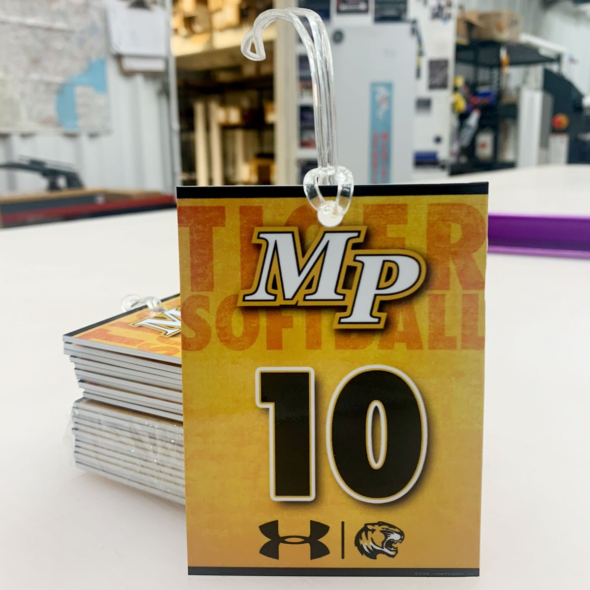 imagemakers4u's tweet image. Mount Pleasant Softball is ready for the season with new bag and locker tags. Organized, polished, and team proud! Shout out to Coach Tarrant for trusting #imagemaker4u with this project!
#graphicdesign #custombagtags #customlockertags #MountPleasantTX #mountpleasanttigers