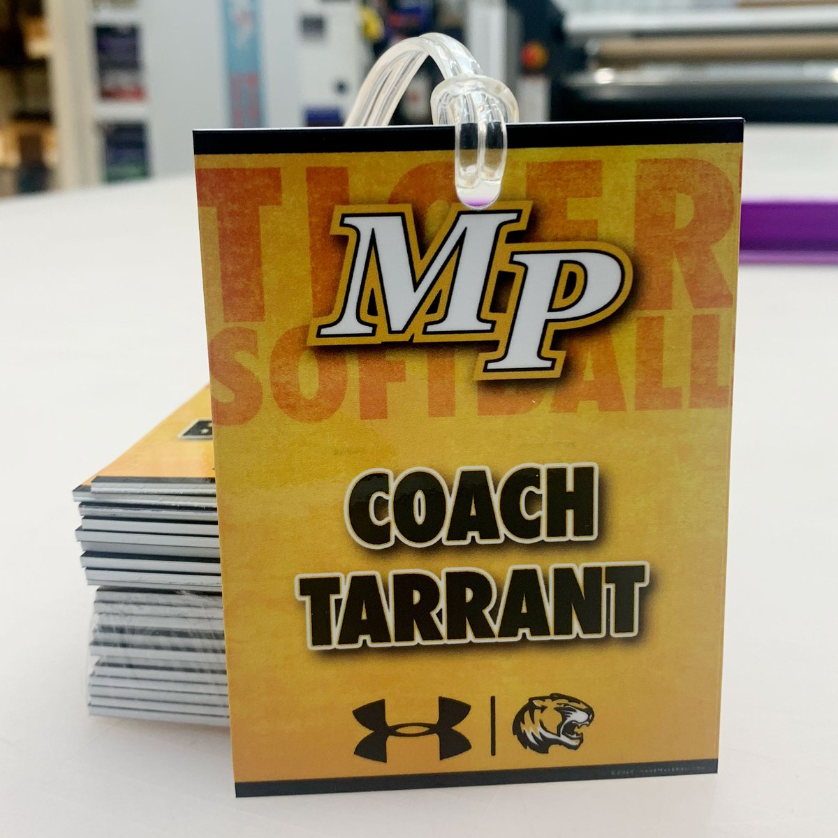 imagemakers4u's tweet image. Mount Pleasant Softball is ready for the season with new bag and locker tags. Organized, polished, and team proud! Shout out to Coach Tarrant for trusting #imagemaker4u with this project!
#graphicdesign #custombagtags #customlockertags #MountPleasantTX #mountpleasanttigers