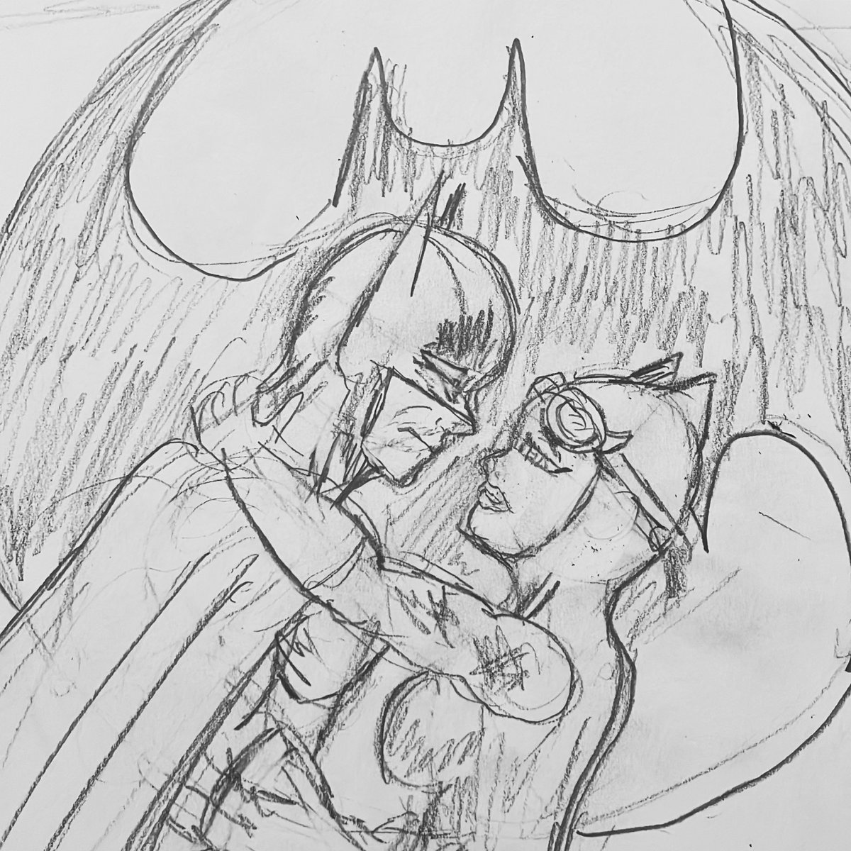 Batman and Catwoman.

#drawingartwork #comicbookart #batmanandcatwoman #makingarteveryday #sketchbookartwork