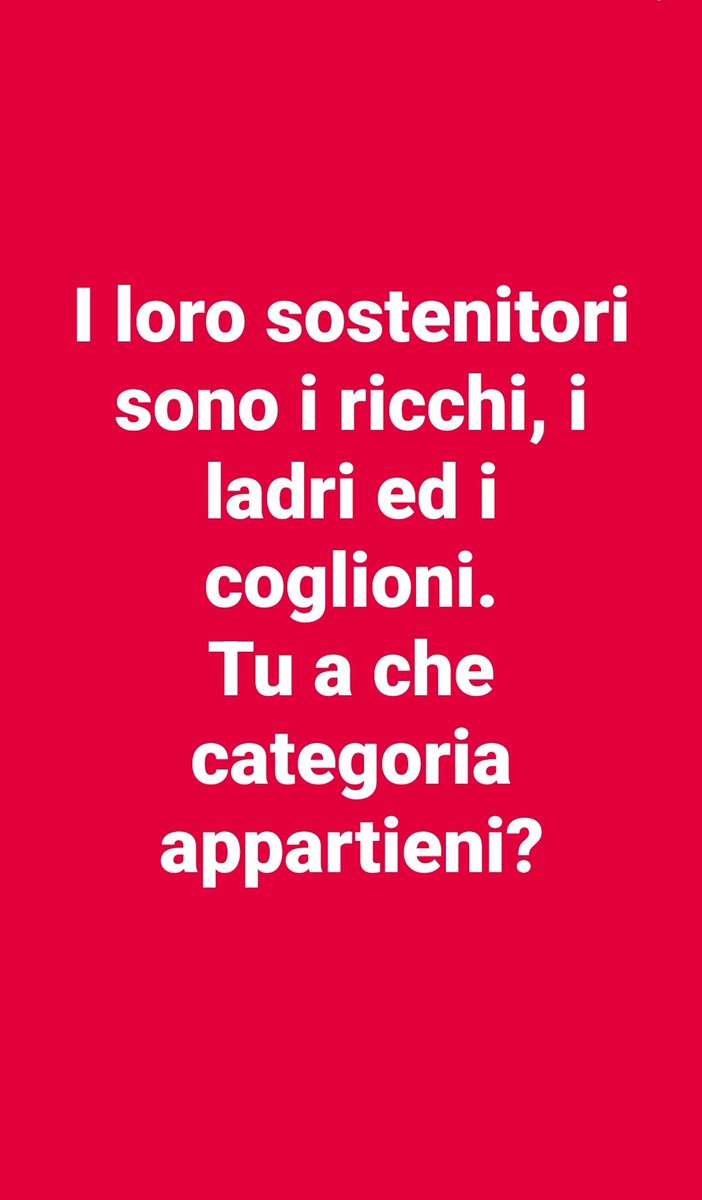robertodimassim's tweet photo. @FratellidItalia Siete pieni di condannati al governo che nn avete neanche cacciato.
Ma nn vi #Vergognate?
Parlate di legalità e giustizia e poi fate l esatto opposto?
#Vergognatevi noi non pariamo il culo ai #condannati e #delinquenti
#Bugiardi
Noi #Votiamonooooo https://t.co/wxqqje8pJi