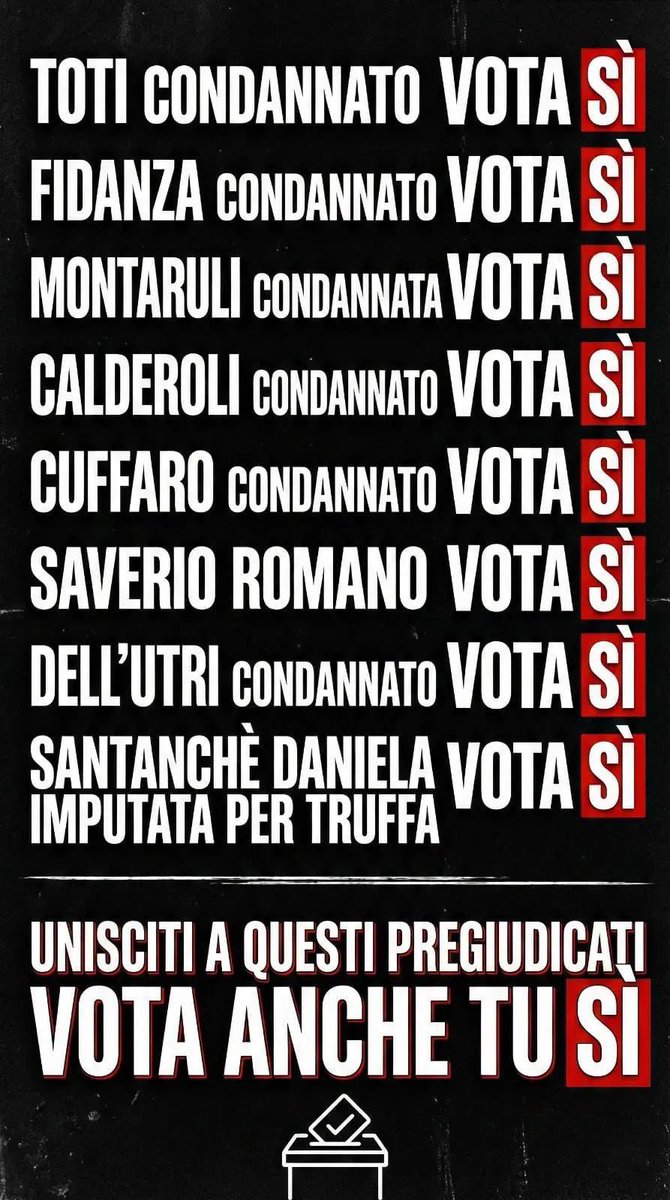 robertodimassim's tweet photo. @FratellidItalia Siete pieni di condannati al governo che nn avete neanche cacciato.
Ma nn vi #Vergognate?
Parlate di legalità e giustizia e poi fate l esatto opposto?
#Vergognatevi noi non pariamo il culo ai #condannati e #delinquenti
#Bugiardi
Noi #Votiamonooooo https://t.co/wxqqje8pJi