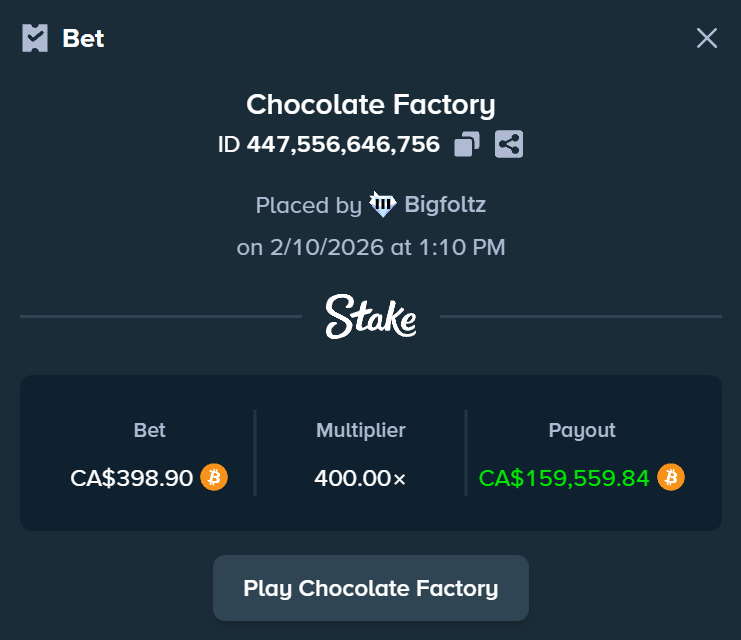 BigFoltz's tweet image. I JUST MAX WON CHOCOLATE FACTORY

$160K LETS GOOOOOOOOOOOOOOOOOOOOOO

$500 GIVEAWAY 5 X $100 (Doubled if under code Bigfoltz)
✅RT/LIKE
✅TAG A FRIEND