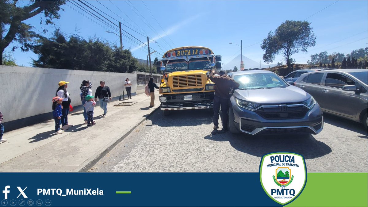 🚨 Colisión vehicular reportada!
Se registra un accidente de tránsito sobre Avenida Las Américas entre 1a. calle y Calle Rodolfo Robles, zona 1, #Quetzaltenango

✅Se reporta únicamente  daños materiales 
👷‍♂️ Pmt  realizando las gestiones necesarias para restablecer la circulación