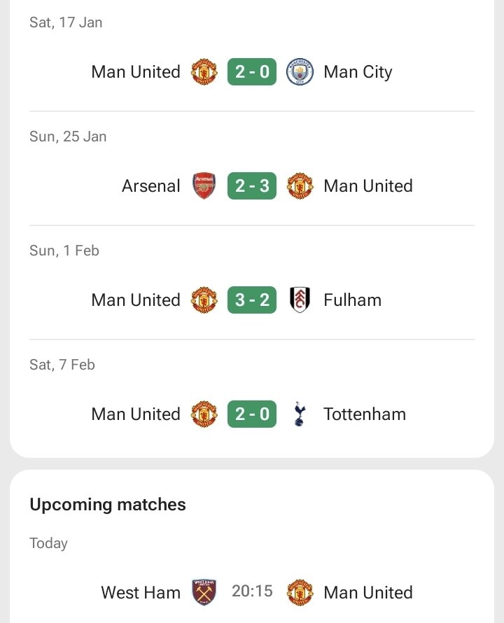 Last Time United won 5 in a row - Feb 2024

This time - Feb 2026

What's your predictions Reds?

#MUFC #GGMU #UTFR #WHUMUN