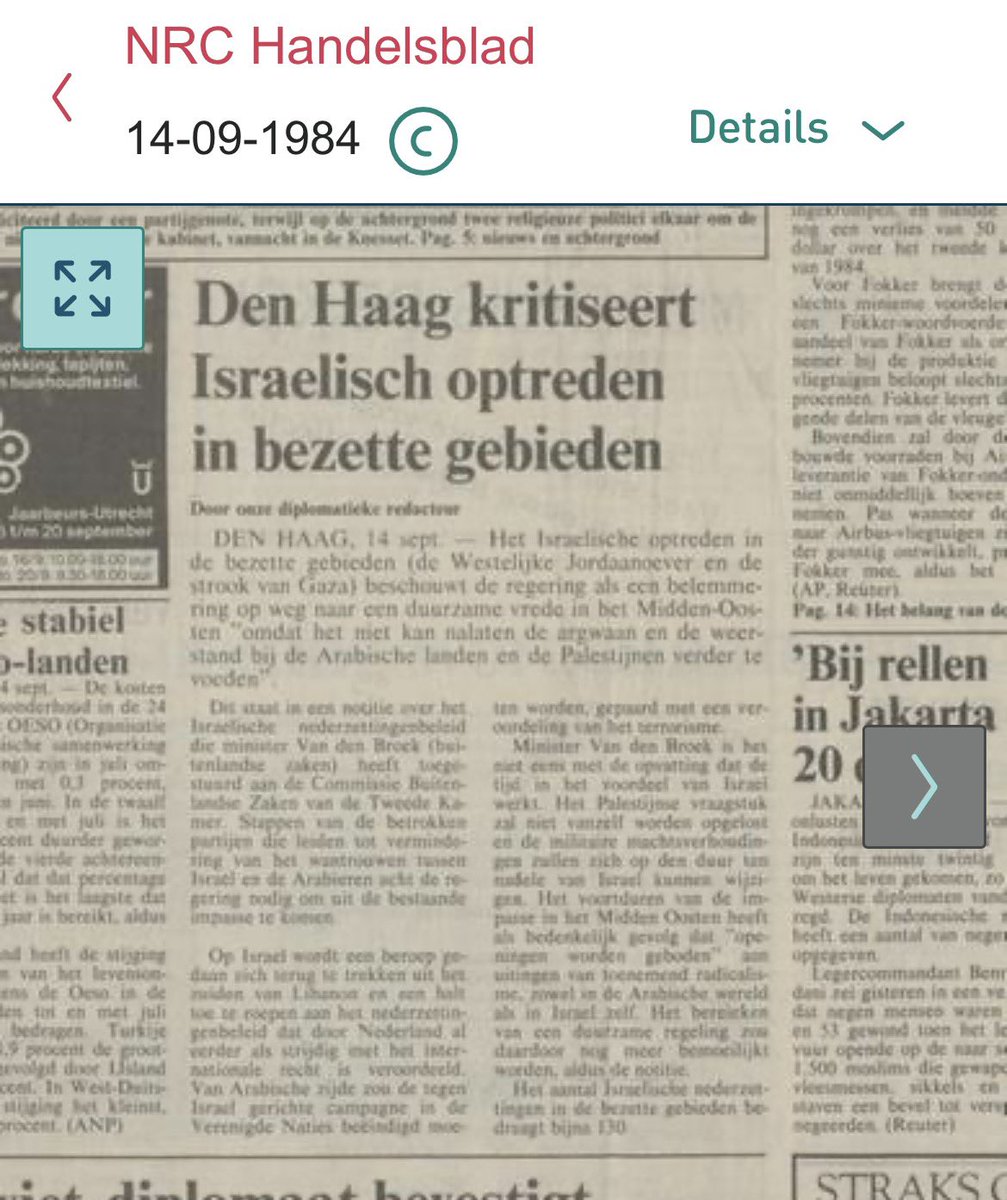 In het jaar dat <a href="/hannekevdwerf/">Hanneke van der Werf</a> geboren werd, 1984, was ‘Den Haag ook bezorgd’ over Israel’s ‘illegale nederzettingen’. Sindsdien, 41 jaar lang (maar ook de 16 jaar voor 1984) ondernam Nederland NIETS tegen Israëls illegale kolonisatie. Ook het nieuwe kabinet niet 🚮