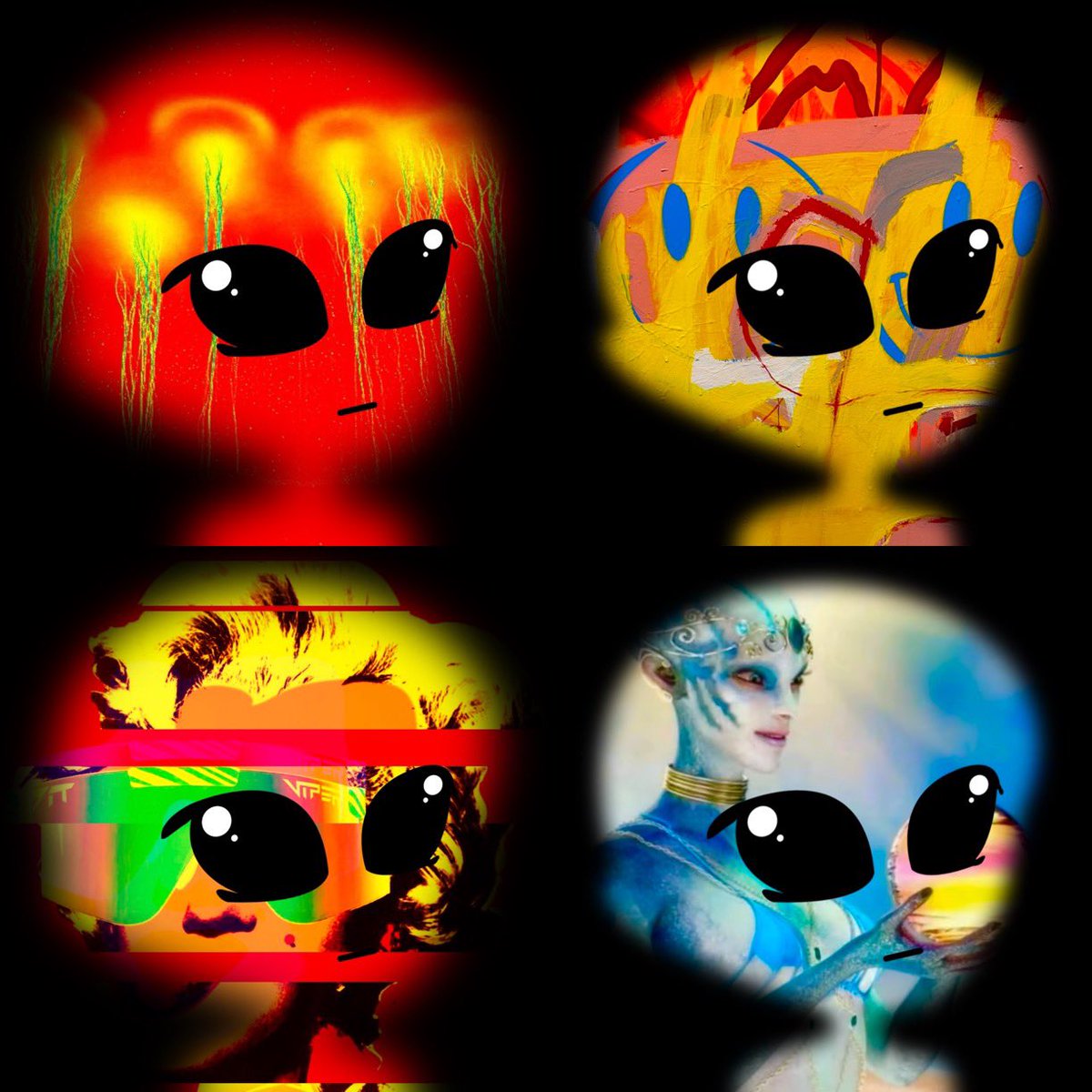 CryptoNunks's tweet photo. gm/ogs The 3D matrix may be dissolving… but you are not! #Nunks #Sheen #NE01s #Auras #NeoPopArt #AlienArt Gaia 2/5D ∆©˚ https://t.co/P5I3Bh45zW