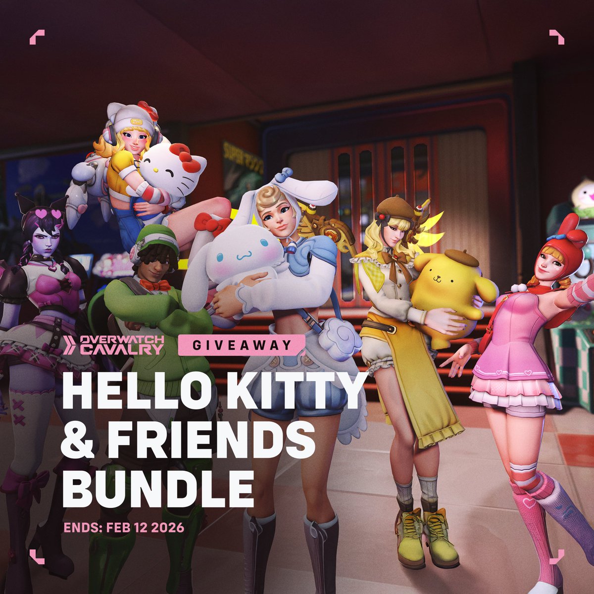 🎀 Hello Kitty Mega Bundle Giveaway 🎀

Get ALL the New Sanrio skins in #Overwatch!

👤 Follow <a href="/OWCavalry/">Overwatch Cavalry</a>
🔁 Retweet this post
💬 Reply with your favorite new skin

💖 Ends in 48 Hours!