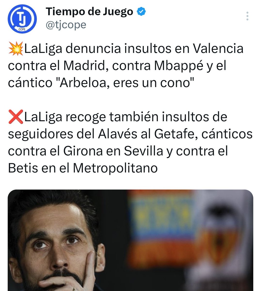 -Mbappé llama payaso al cuarto árbitro 😀
-El publico de Valencia llama cono a Arbeloa 😡