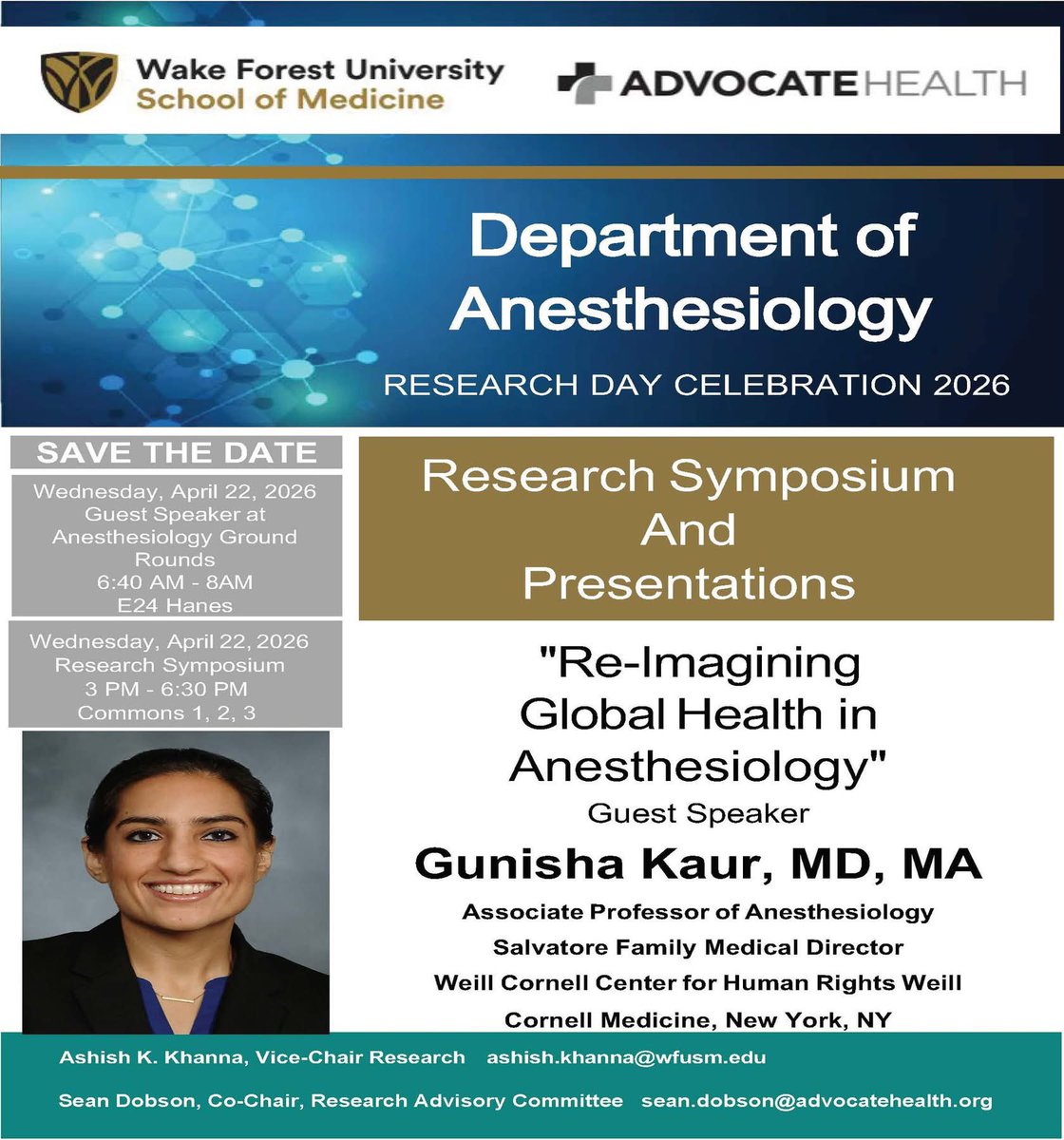 Wake Forest Anesthesiology tweet media