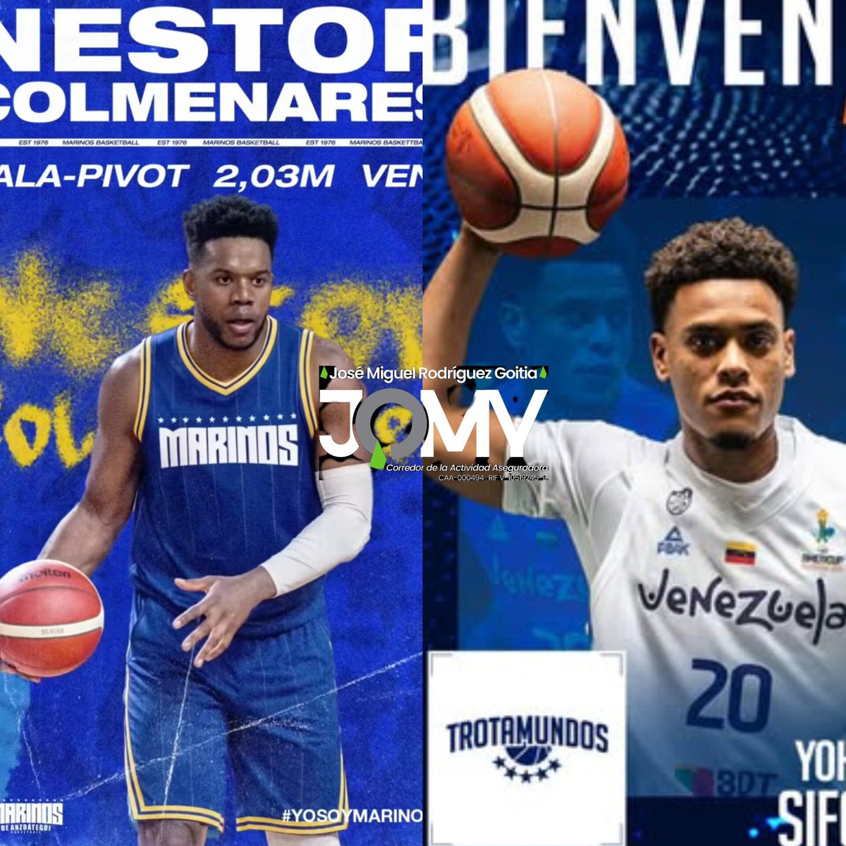 #SPB 🇻🇪 ¡PRÉSTAMO! COLMENARES PASA A MARINOS Y SIFONTES A TROTAMUNDOS
Ambos jugadores de la selección nacional vestirán una nueva camiseta en la SPB 2026
canchalatina.com/2026/02/10/%f0…