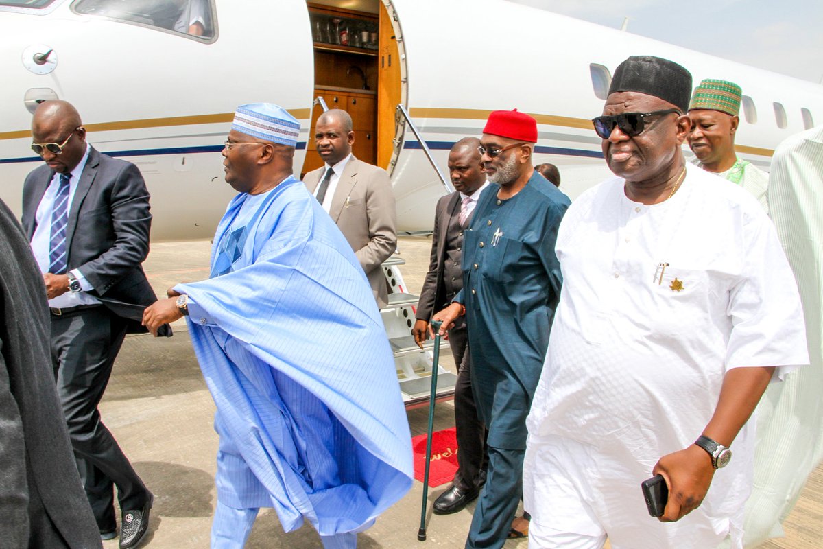 His Excellency Atiku Abubakar, Vice President of Nigeria (1999-2007), earlier today led a delegation to Minna on a courtesy visit on former military President Ibrahim Babangida.