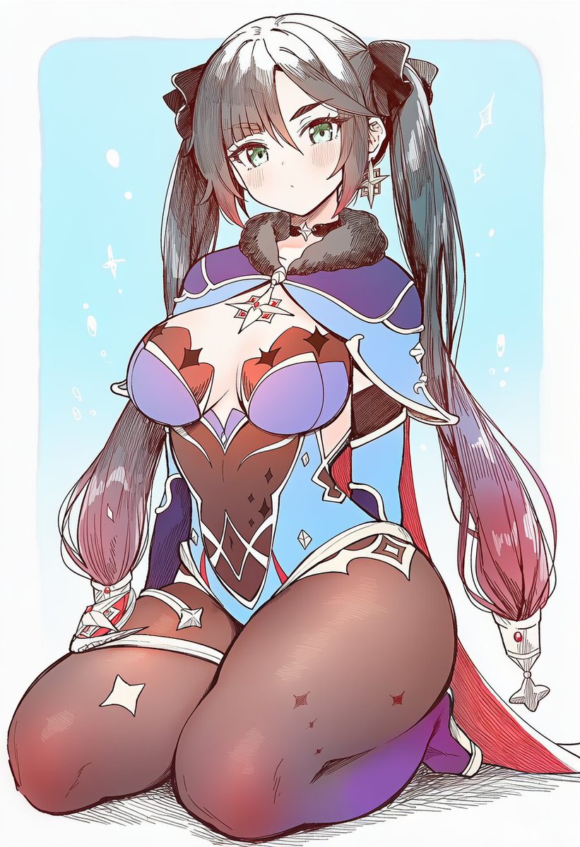 jeje_box's tweet photo. Mona / モナ  （ 原神 / GenshinImpact ） 
座っているモナ・・・🌟
SFW illustration https://t.co/zaGOOQB10V