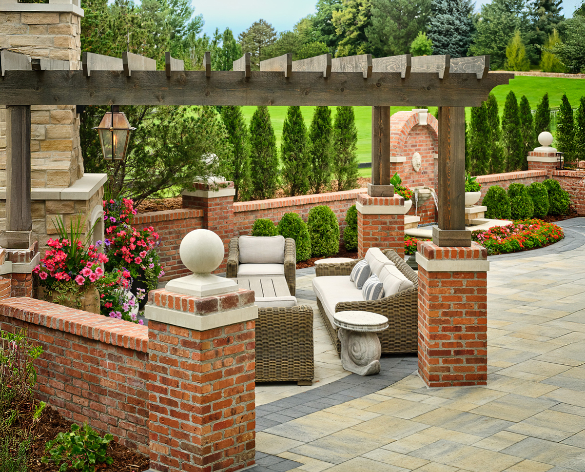 Natural stone, warm brick, and thoughtful structure create an outdoor space made for gathering, all with the Polo Club as the backdrop.

Outdoor living done right.

#OutdoorLiving #LandscapeDesign #ColoradoHomes #LuxuryLandscapes #Pergola #OutdoorFireplace #CountryClub #Lifescape