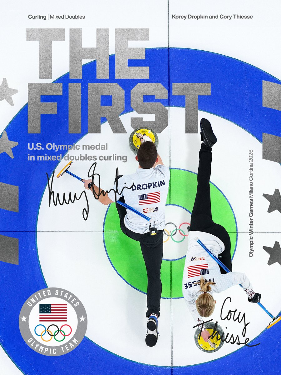 TeamUSA's tweet image. History Makers.🥈

Cory Thiesse and Korey Dropkin deliver Team USA’s first-ever medal in mixed doubles curling!

#WinterOlympics