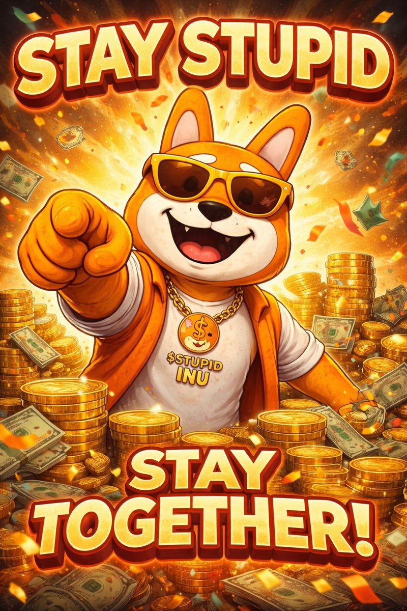 STUPID fam, we’re just getting started.
No hype chasing.
No fear selling.
Just a loud, honest community building every single day.
If you’re here now, you’re early.
If you stay, you’re part of it.
Stay stupid. Stay together.
$STUPID INU 🧡🚀