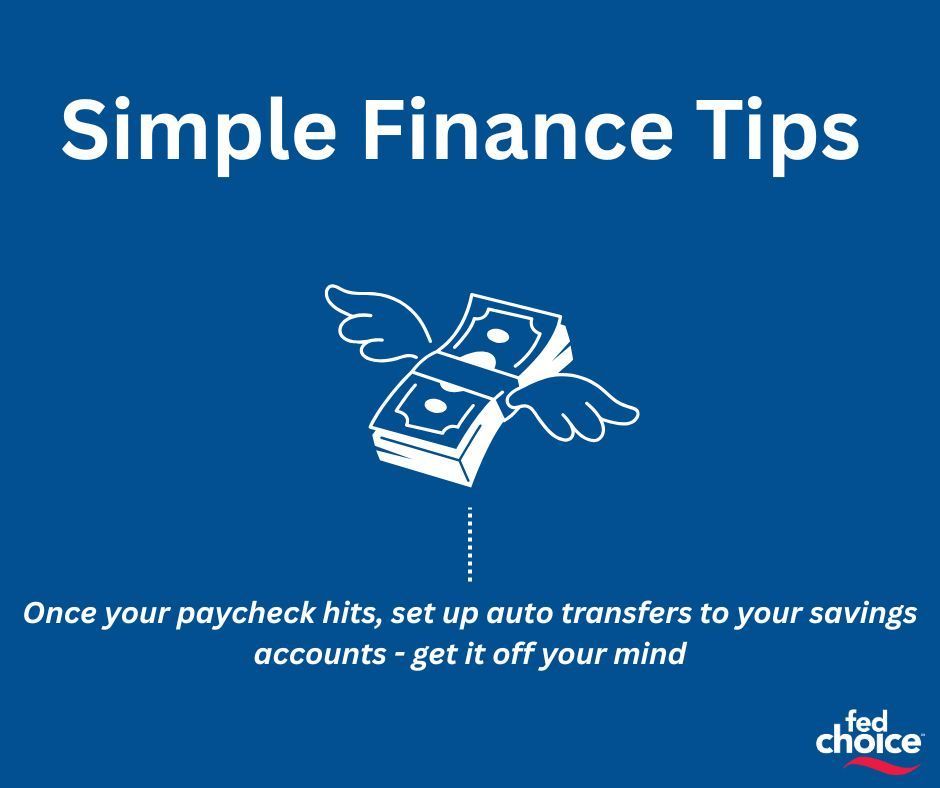 Set yourself up for savings with more financial tips from FedChoice! Worried you'll be tempted to withdraw what you've transferred out? Look into our Holiday Club account - where you'll receive an automatic disbursement at the end of October: buff.ly/MPAODTQ
