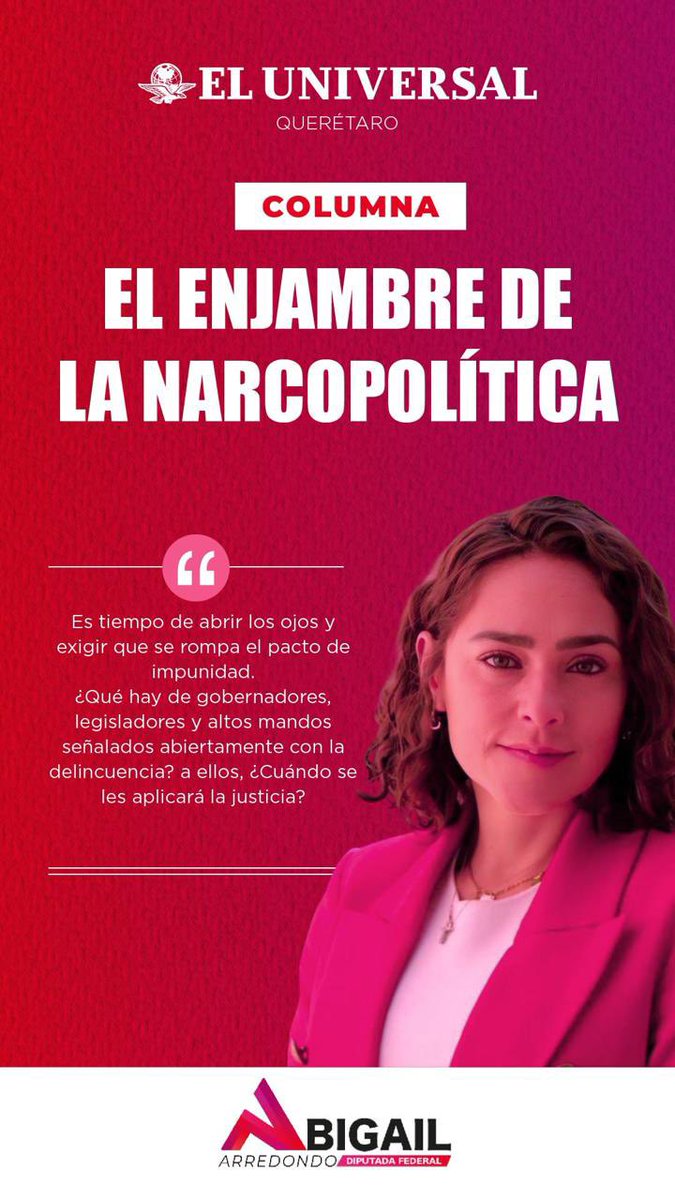 AbiArredondo's tweet photo. Si bien, existe la percepción de que las instituciones oficiales son vulnerables ante la corrupción y el crimen organizado, la realidad es que bajo la administración de Morena estas prácticas parecen haberse normalizado y, en algunos casos, intensificado, al punto de convertirse en un “enjambre”.

Te invito a leer mi columna de El Universal Querétaro.
@universalqro 
⬇️⬇️⬇️📰🖋️

https://t.co/Gu9x3QNqIW