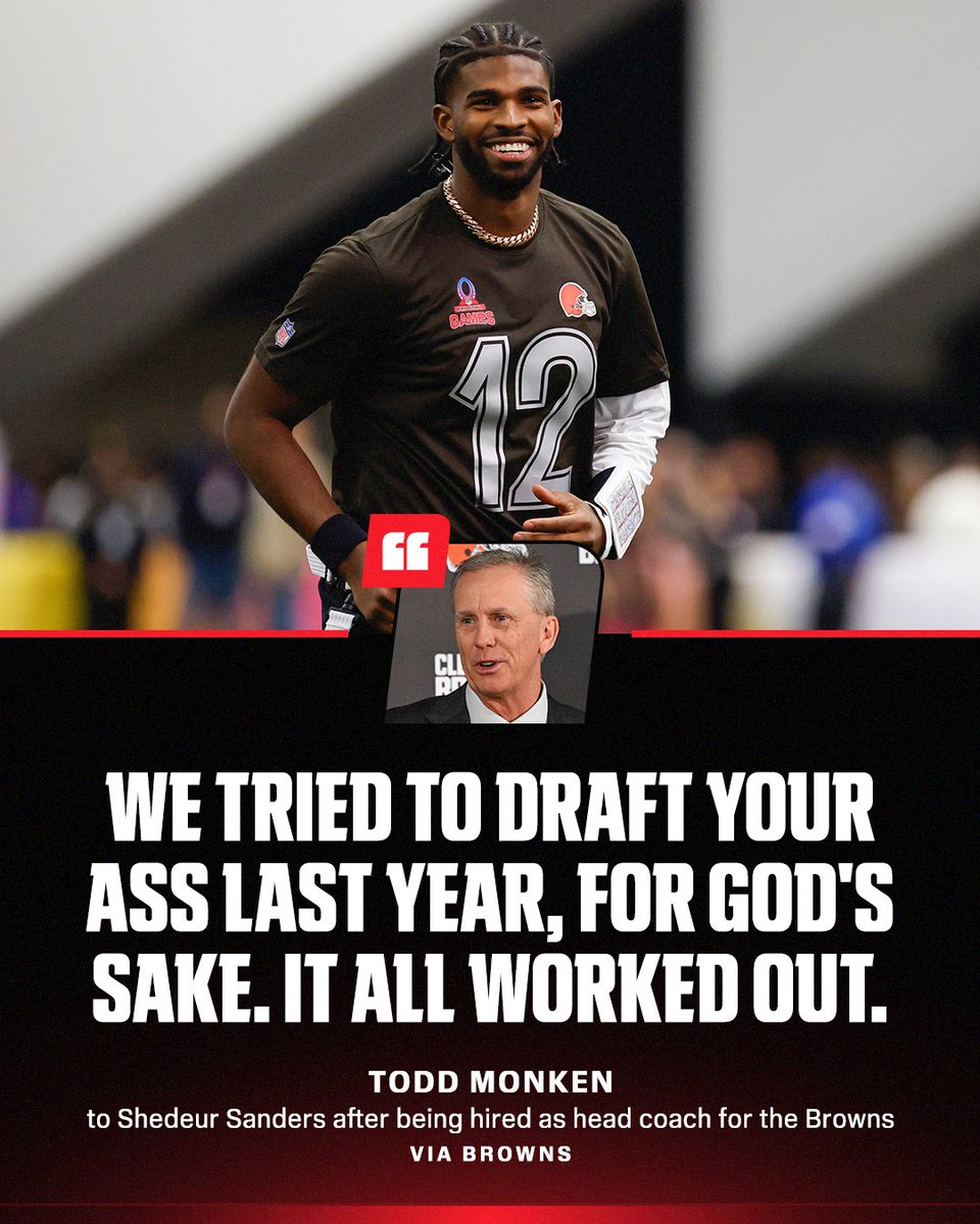 espn's tweet image. How will Todd Monken tailor his offense to Cleveland’s QBs, and what could it unlock for Shedeur Sanders moving forward?
