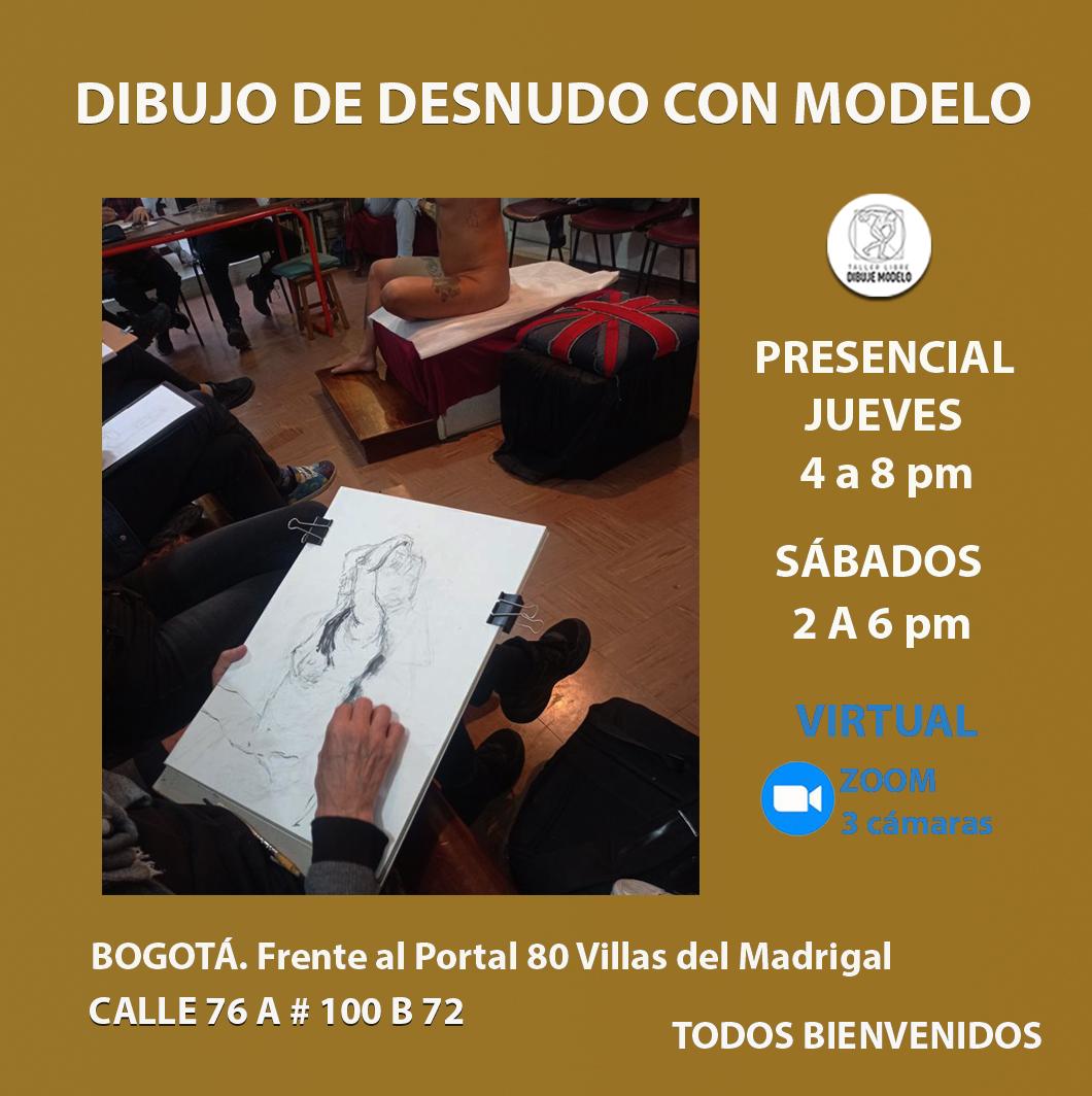 Los esperamos esta semana jueves y sábado, presencial y virtualmente. Dibujo de figura humana con modelos ✏️👏👏👏👏🖌️☕