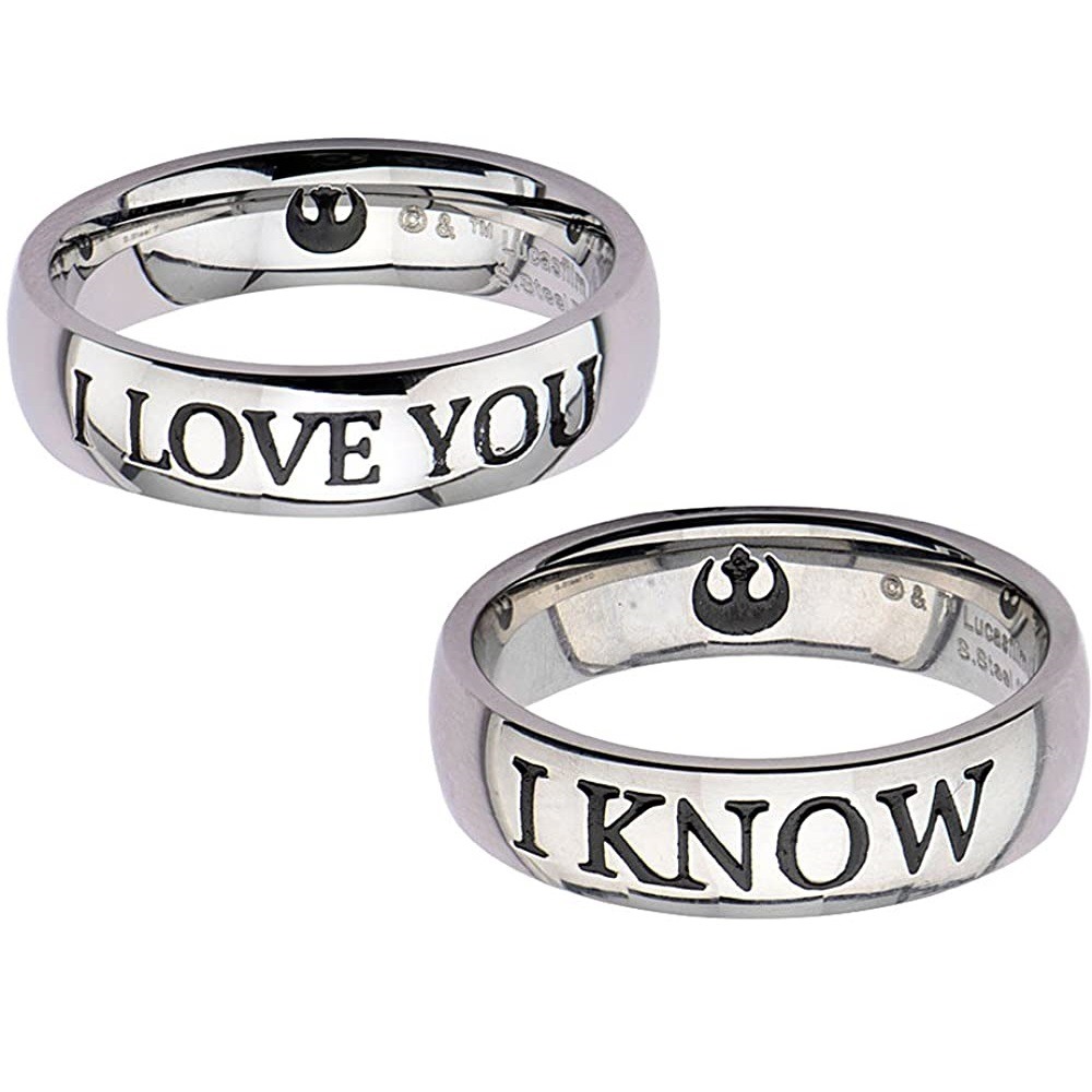 UnicunShop's tweet image. Say "I know" with the *most* romantic rings in the galaxy! ✨ These Star Wars wedding rings are engraved with the iconic quote &amp;amp; made for you &amp;amp; your queen/king. 💍 Propose like a Jedi! 🚀 unicun.com/product/star-w… #StarWars #WeddingRings #GeekLove #Proposal #MayThe4thBeWithYou