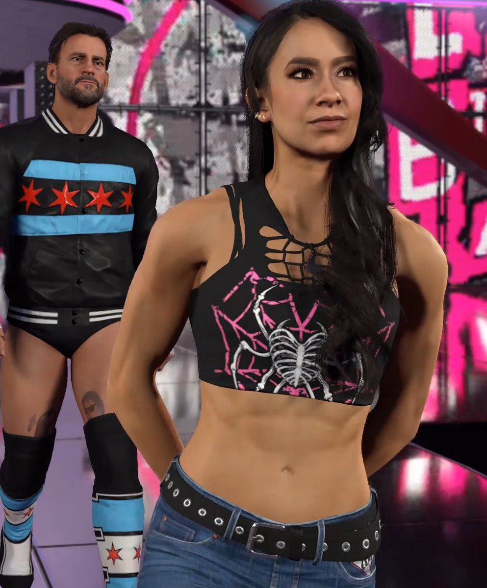 I've figured out what's missing with Aj Lees model in WWE 2K26
