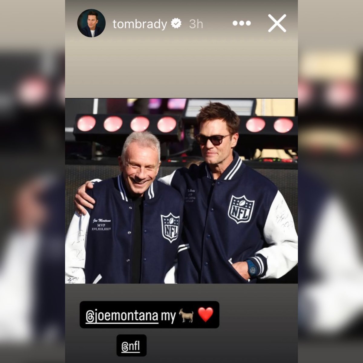 Respect: Tom Brady calls Joe Montana his goat