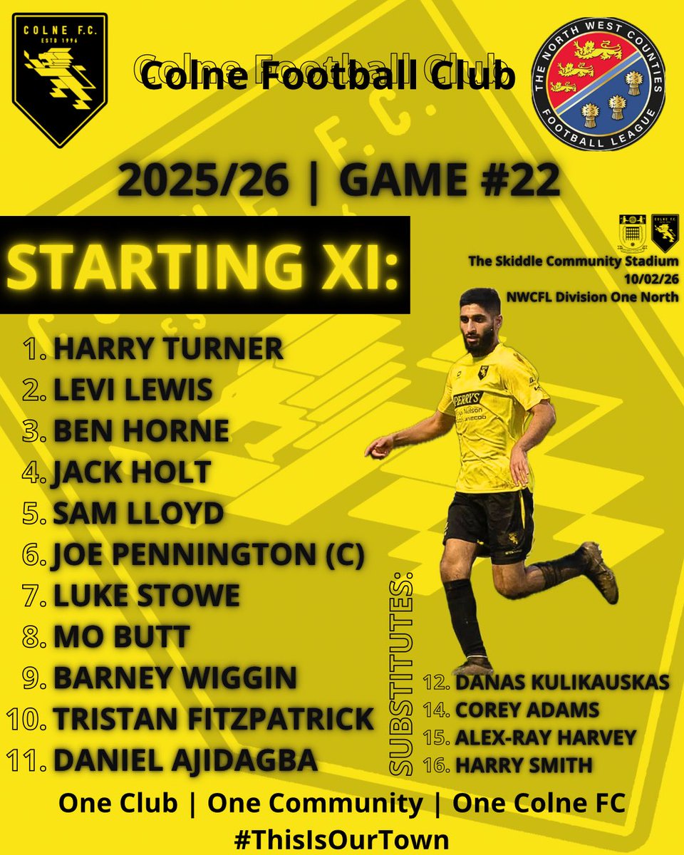 Colne_FC's tweet photo. 📋 | LINE UP

The Reds’ starting XI has been confirmed for tonight’s fixture against Squires Gate at the Skiddle Community Stadium. 🔴 

CHANGES: 🔄

Levi Lewis ⬆️ Alex Harvey ⬇️
Tristan Fitzpatrick ⬆️ Miles Storey ⬇️

#OneClub | #OneCommunity | #OneColneFC | #ThisIsOurTown https://t.co/begejgP2cT