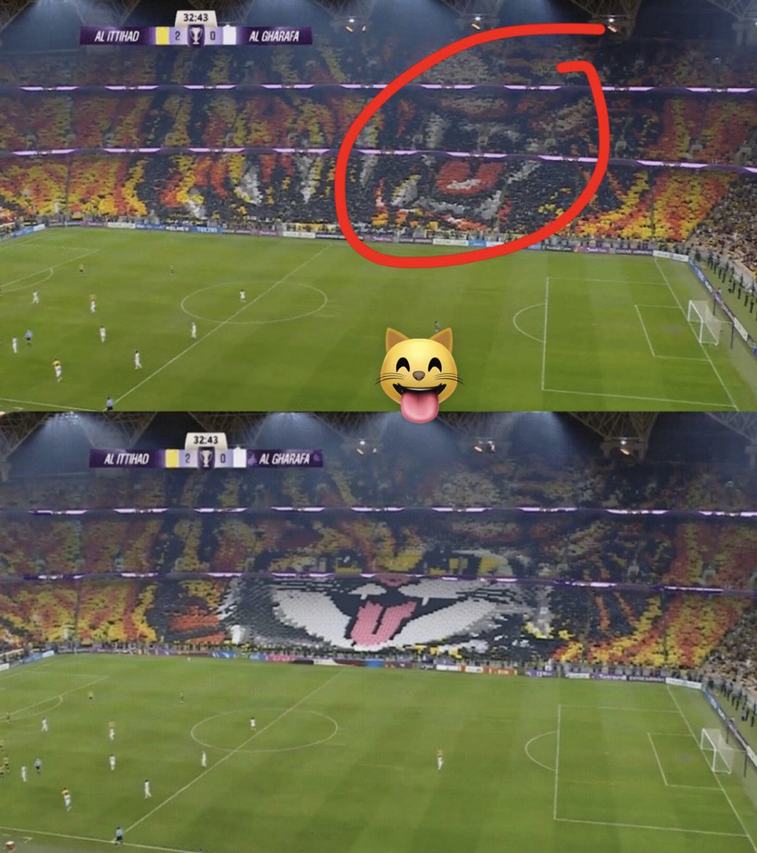 F35_ahli's tweet photo. تيفو #الاتحاد اليوم 😹🫶🏻😹
عمل جبار ههههههههههههه

#الاتحاد_الغرافه 
#الاهلي #الاتحاد #الهلال #النصر https://t.co/4THqGjQzJ9