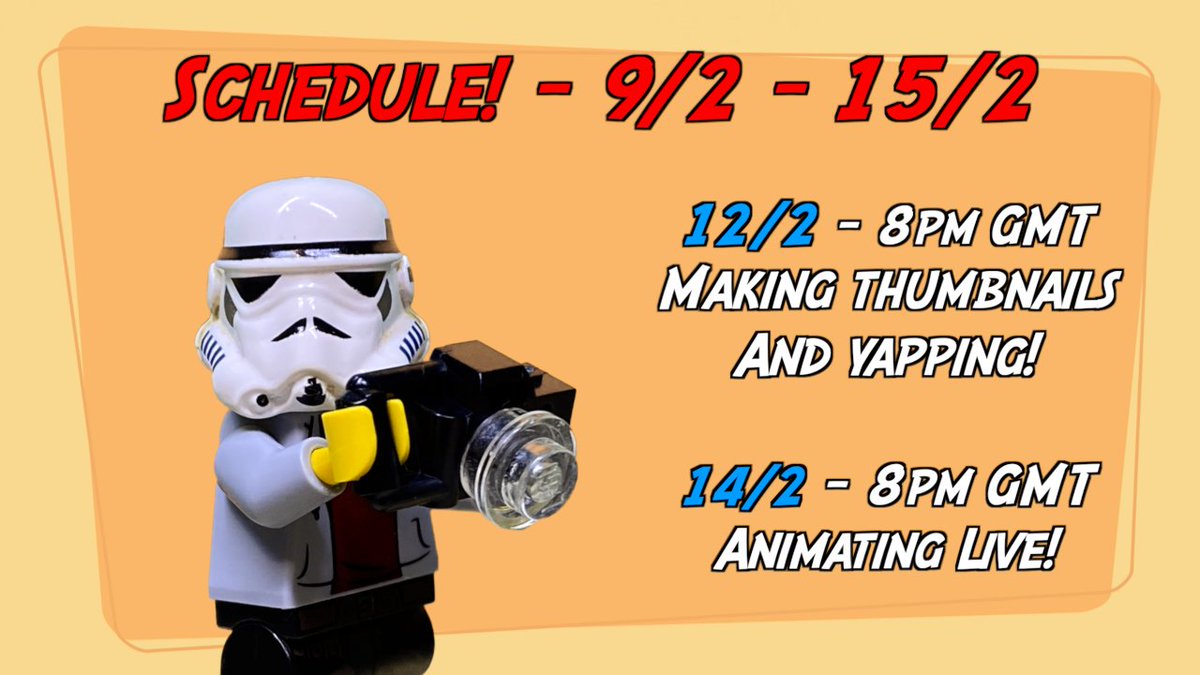 Stream Schedule! We be animating again!