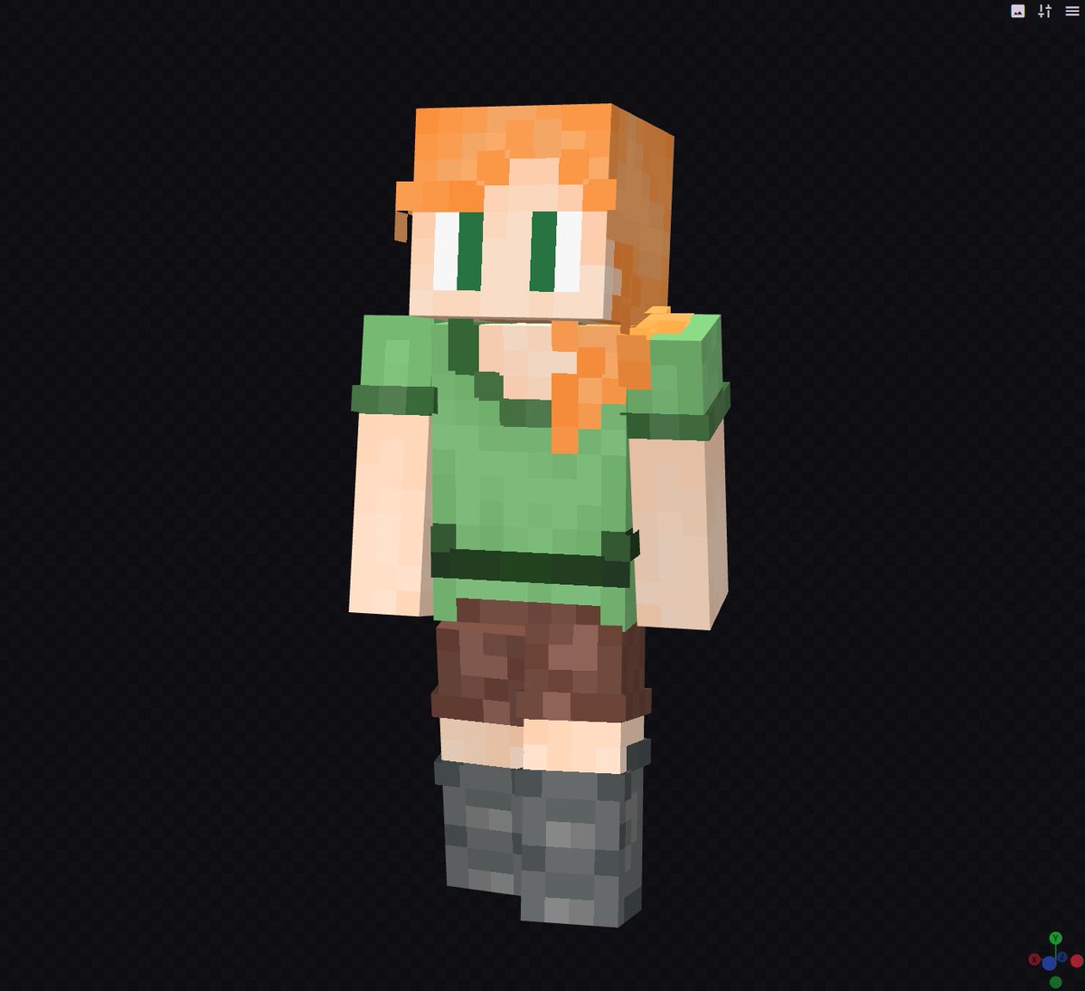 Las #skins por defecto de #Minecraft son obsoletas, tristes y sin ningún nivel llamativo de expresividad. Que todas tengan el mismo tamaño de ojos las hacen ver tan limitadas y sin nada de imaginación, no es tanto el detalle que les cambias y de la nada tienen personalidad.