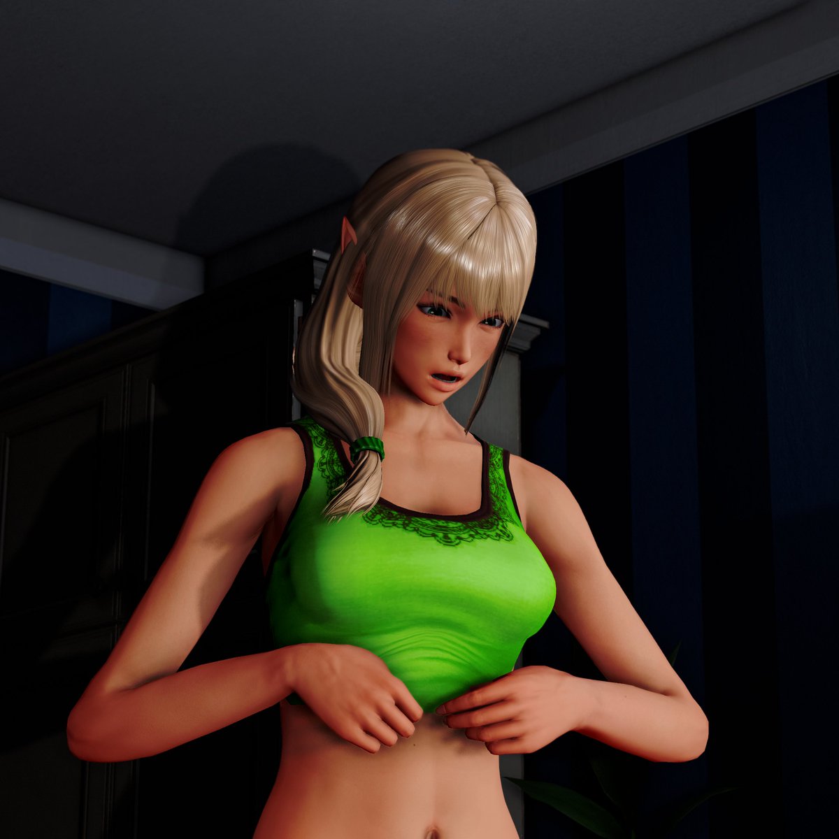 Lyriel is in your room at night...

🔁to see boobs!