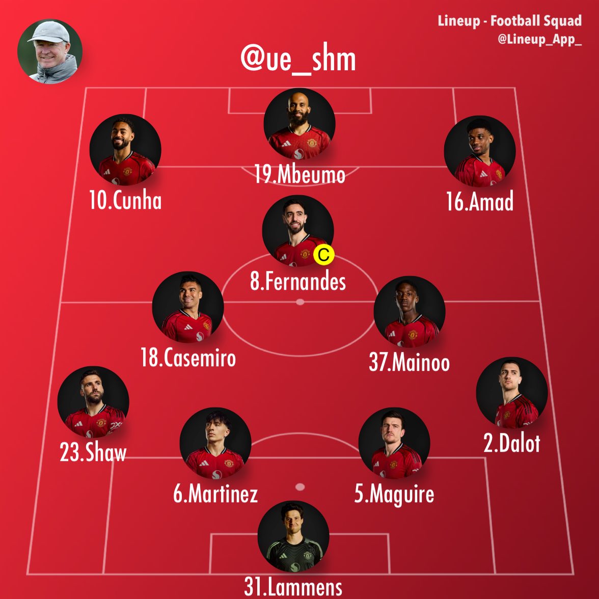 IsmailSsuuna's tweet photo. 🚨 - BREAKING!!!

Man Utd's line-up vs. West Ham is here. https://t.co/zYNWudjDOF