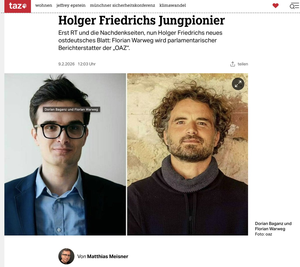 Och manno, dabei war ich doch sogar noch letzte Generation Thälmann-Pionier geworden. Selbst das will mir <a href="/MatthiasMeisner/">Matthias Meisner</a> (ex <a href="/Tagesspiegel/">Tagesspiegel</a>, ex <a href="/LiberaleModerne/">LibMod - Zentrum Liberale Moderne</a> Gegneranalyse) nicht zugestehen...🥲

Wertes <a href="/tazgezwitscher/">taz</a>, die von Euch verwendeten Coverfoto von mir und Dorian