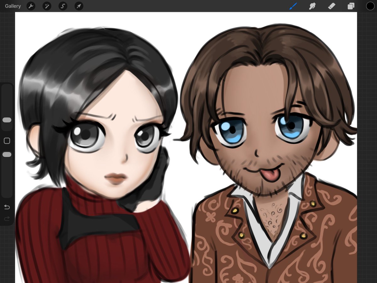Chibi luis and ada #AdaWong #LuisSerra #ResidentEvil #ResidentEvil4Remake