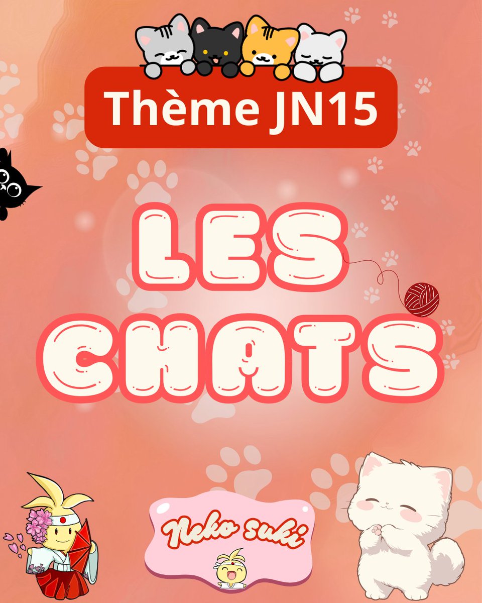 Ohayo !👋

Cette année, le thème est... LE CHAT ! 😻
Tenez-vous prêt, d'autres annonces arrivent très vite !🔥

Aviez-vous deviné le thème grâce à nos anciens posts !😉

#chat #neko #japanantes #jn15 #convention