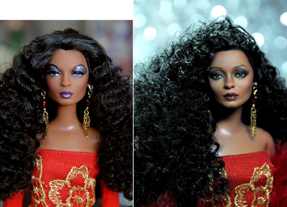 ncruzdollart's tweet photo. Upside down, boy you turn me, inside out &amp; round &amp; round... Just finished a #ooak #barbie #repaint of #dianaross for a commission. See more at https://t.co/Iepl3tGXBt https://t.co/zzoKuzdrst