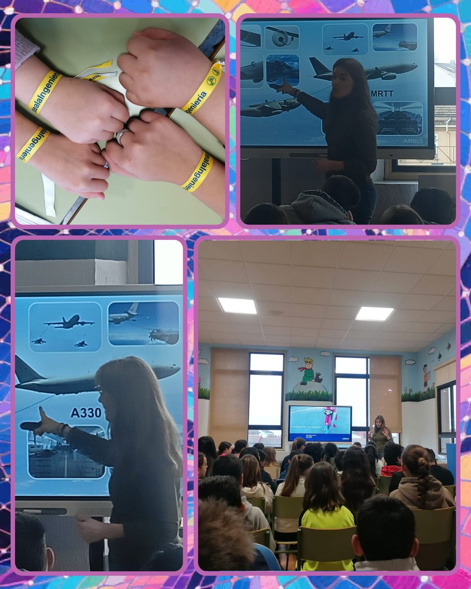 CEIP_ARENALES's tweet photo. Gracias, María, ingeniera de AIRBUS, por tu interesante charla sobre la importancia de ingeniería y carreras tecnológicas. Los alumnos estuvieron muy interesados cada minuto de tu actividad.🛫✈️🧠💜👩🏻‍🔧🔢
@Airbus
@EsAirbus 
@educacyl 
#Ingeniería 
#STEM 
#Airbus https://t.co/EW6dV0FdN4