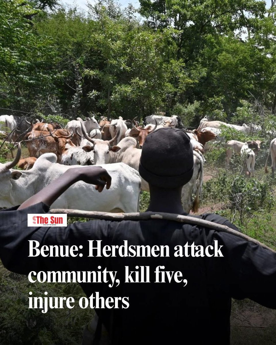 ChinasaNworu's tweet photo. Fulani herdsmen militia have attacked Entekpa Ward of Adoka-Icho in Otukpo Local Government Area (LGA) of Benue State, killing five persons and injuring many others. @radiobiafralive https://t.co/XtjzOL81NN