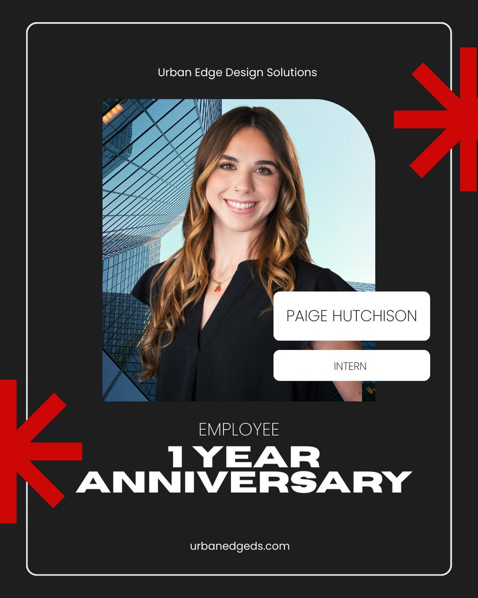 UrbanEdgeDS's tweet image. Celebrating 1 year of Paige Hutchison at Urban Edge!
Your dedication, creativity, and positive energy make such a difference on our team. We’re so lucky to have you!
#UrbanEdge #WorkAnniversary #TeamAppreciation #CompanyCulture #OneYearStrong