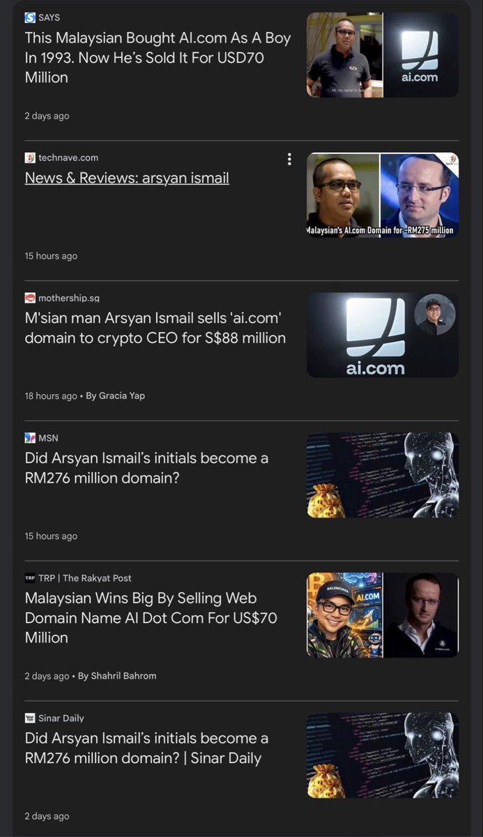 SenangOnline's tweet photo. COMMUNITY NOTE:  Arsyan Ismail @arsyan purchased https://t.co/0LsclgTqgl in 2021 for likely millions of dollars, not in 1993 for $100 as claimed; prior owner was Future Media Architects. https://t.co/mwYmloz2Bo https://t.co/5QCSn6QYvs. https://t.co/IAa8tMwIUS