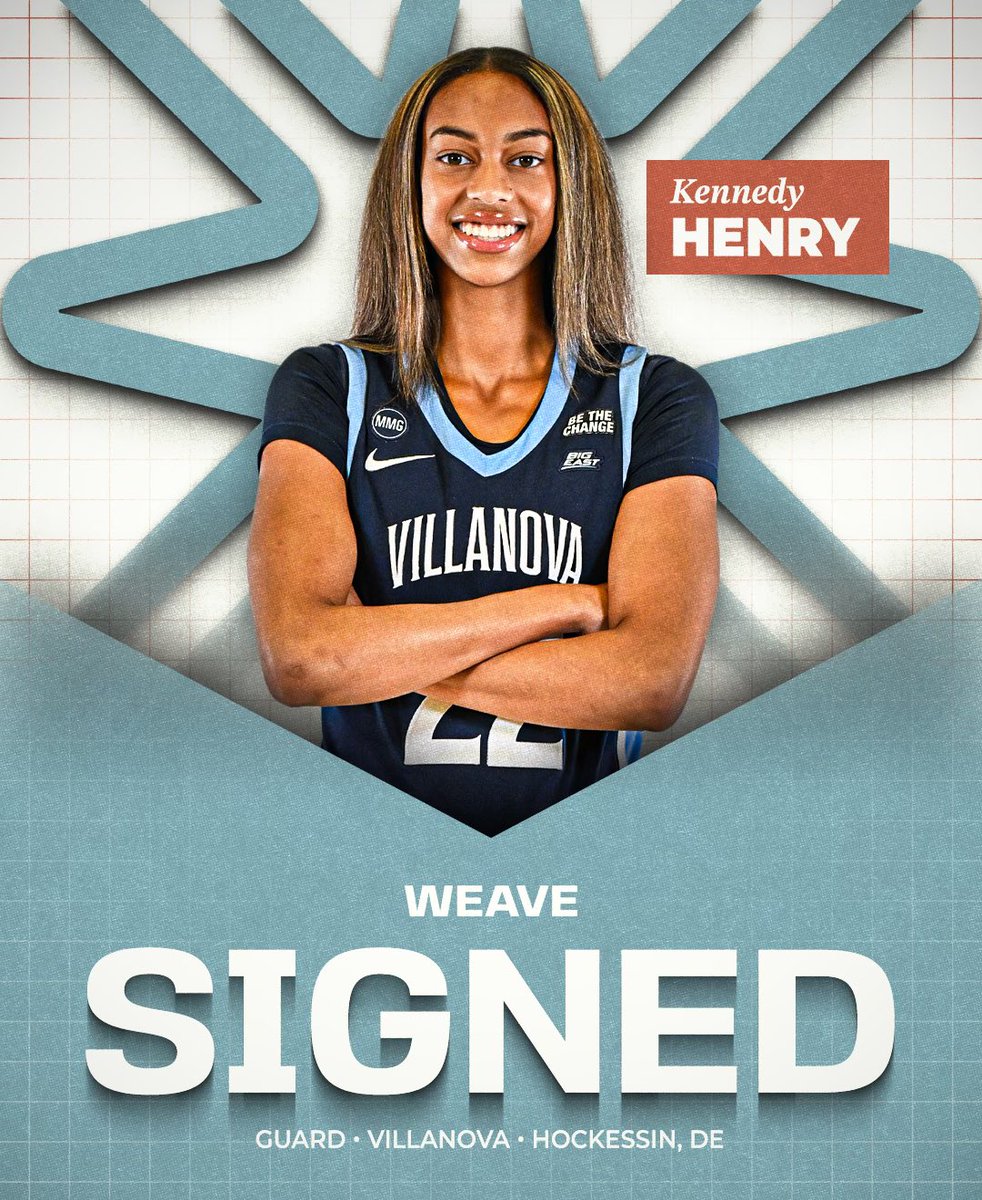 We are proud to welcome Kennedy Henry (Villanova) to the Weave Women’s family. #WEAVE 🧶
