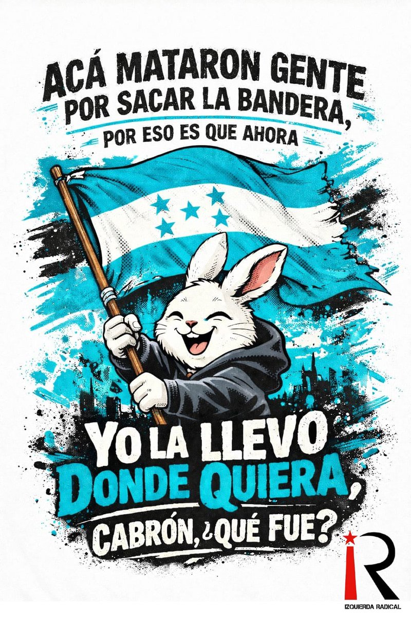 gtorreszelaya1's tweet photo. “Acá mataron gente por sacar la bandera, por eso es que ahora yo la llevo donde quiera, cabrón, ¿qué fue?”
🐰 https://t.co/hw8eGD8Tzx