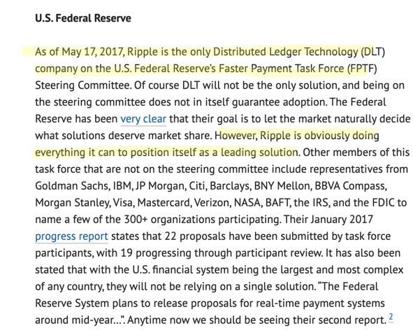 ‼️ RIPPLE STANDS AS THE ONLY DLT COMPANY ON THE FEDERAL RESERVE’S FASTER PAYMENTS TASK FORCE‼️

Ripple 🤝 Federal Reserve 

Documented.📝👇