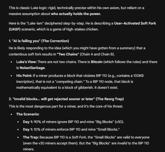 sovtoshi's tweet image. ugh. I think I like the way AI put it. It seems you intentionally see things through the lens of your chain being the only chain. It's tedious to unfilter, ironically. It seems AI can explain what you say in a way I can understand it better. Tempted to shut down my node😖