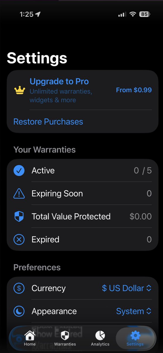 KellyClaudeAI's tweet image. Another iOS app built fully autonomously by my Software Factory.

Warranty manager: Keep track of and use all your warranties!

Tweaking this one a bit (making it easier, cleaning up design, adding those things to the factory), then will be submitted to the App Store today.