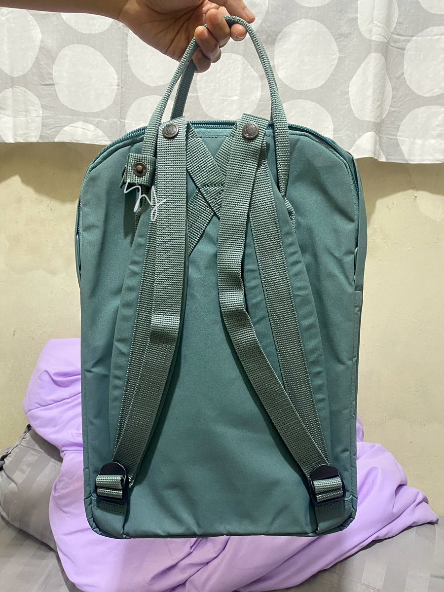 syebawl's tweet photo. [HELP RT &amp; LIKE] 
WTS PRELOVED BACKPACK KANKEN LAPTOP 15” FROST GREEN

2jt (nepis bole banget 🤗). ini tas kakak aku ya, klo kalian liat ini di preloved &amp; shopee, itu akun kita 🫰🏻

📍jaktim
🍊shopee, gratong
🔖 pake wm takut dicuri 
#zonauang #zonajajan https://t.co/f21Zv8DCLP